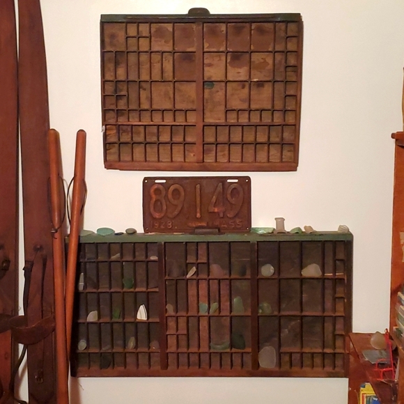 "4"💥SOLD OUT💥Antique Wooden Printers Trays - Picture 15 of 16